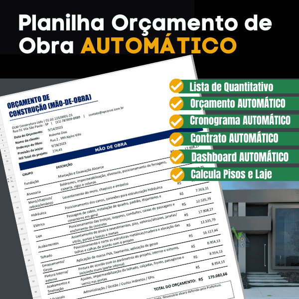 Planilha Orçamento de Obra